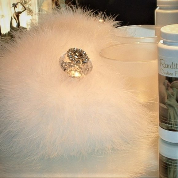 Sultry Gardenia Scented Dusting Powder Puff Vanity Set - Picture 4 of 5